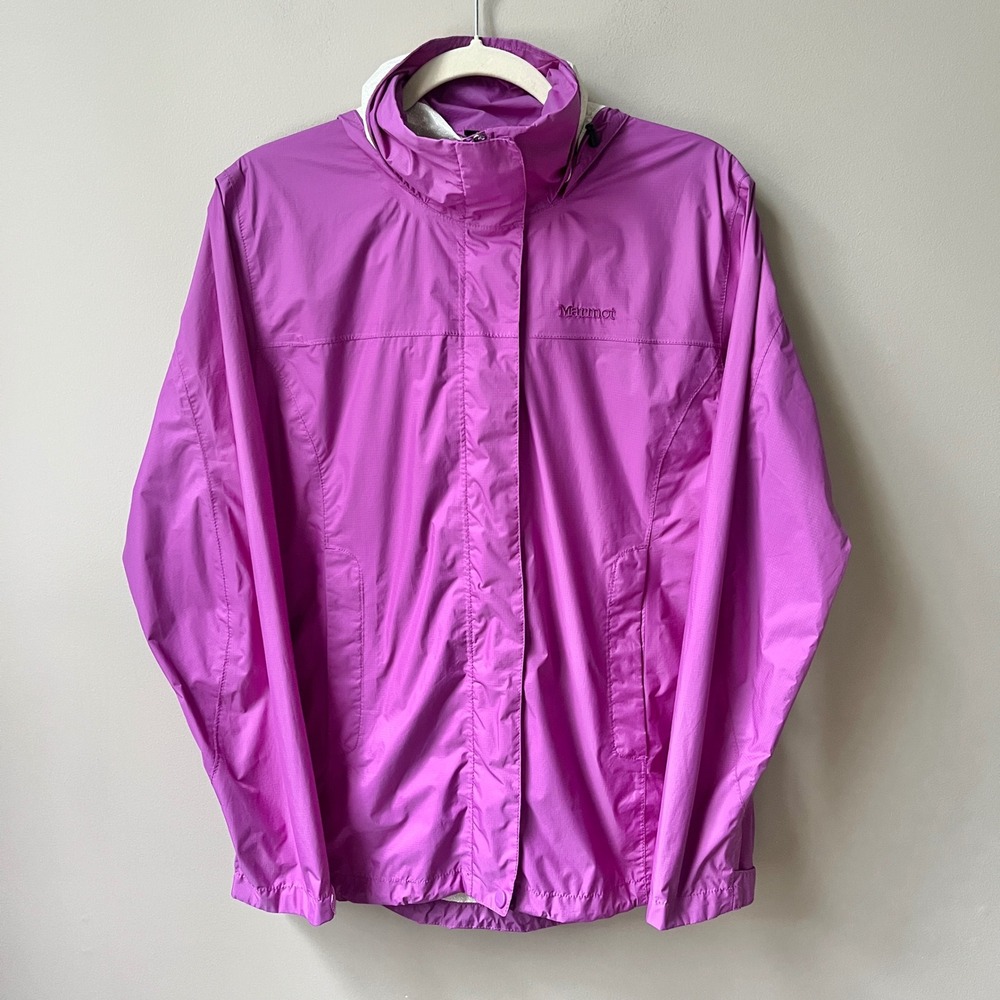 Marmot PreCip Rain Jacket Women's Medium Lavender Purple Outdoor Hiking Travel